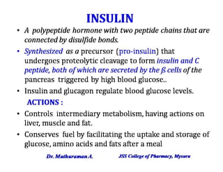 4.5 insulin, oral hypoglycemic agents and glucagon | PDF