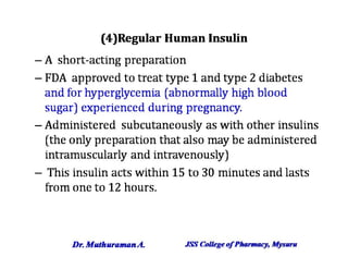 4.5 insulin, oral hypoglycemic agents and glucagon