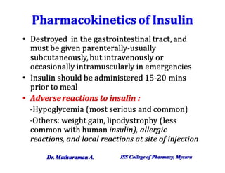 4.5 insulin, oral hypoglycemic agents and glucagon
