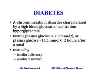 4.5 insulin, oral hypoglycemic agents and glucagon