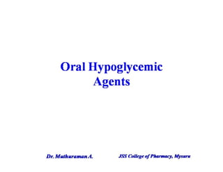 4.5 insulin, oral hypoglycemic agents and glucagon