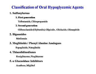 4.5 insulin, oral hypoglycemic agents and glucagon