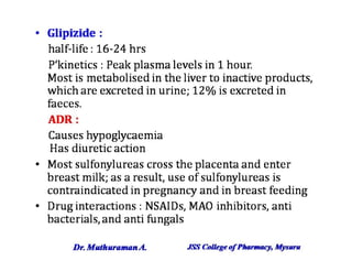 4.5 insulin, oral hypoglycemic agents and glucagon