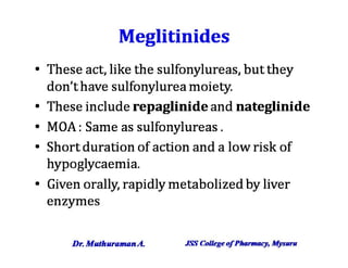 4.5 insulin, oral hypoglycemic agents and glucagon