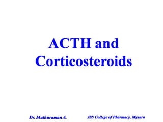 4.6 acth and corticosteroids