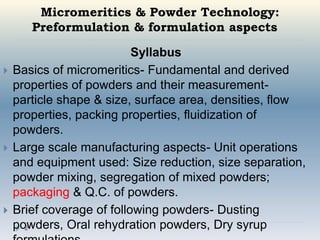 Micromeritics | PPT