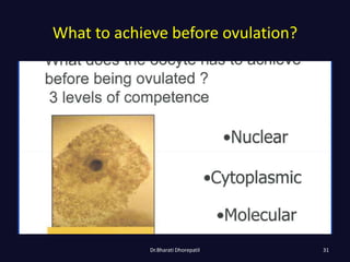 What to achieve before ovulation?
Dr.Bharati Dhorepatil 31
 