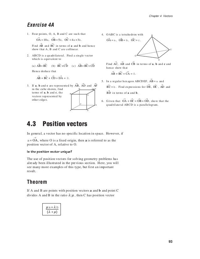 4 Vectors Further Mathematics Zimbabwe Zimsec Cambridge