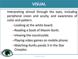 Vision Stimuli sensory component | PPTX
