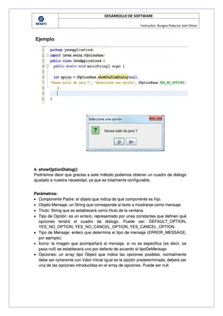 DESARROLLO DE SOFTWARE
Instructor: Burgos Palacios Joel Omar
 