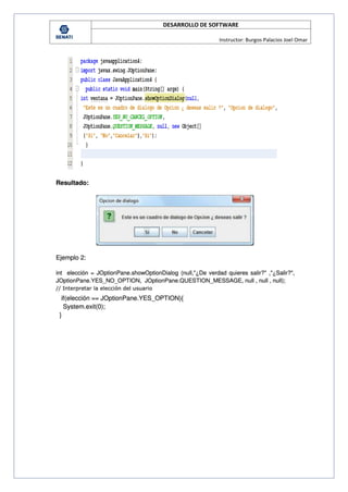 DESARROLLO DE SOFTWARE
Instructor: Burgos Palacios Joel Omar
 