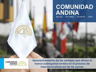 Aprovechamiento de las ventajas que ofrece el
marco subregional andino en el proceso de
internacionalización de las pymes
 