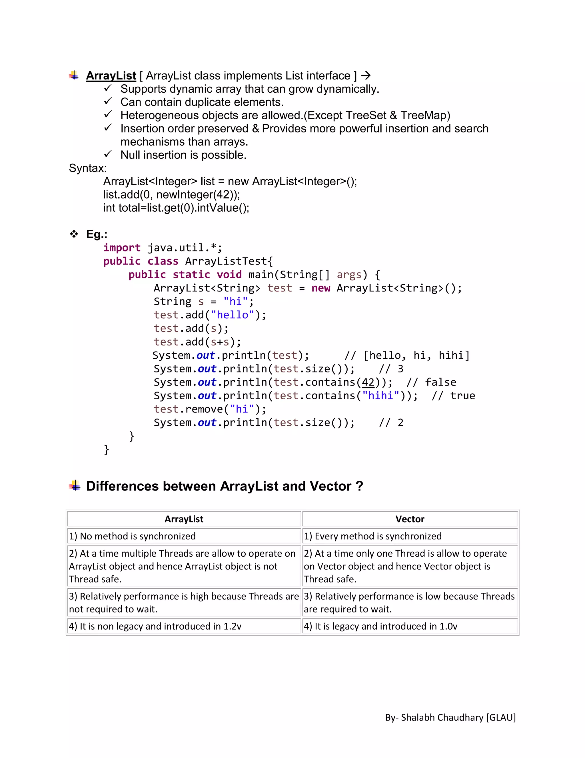 Collections in Java Notes | PDF | Programming Languages | Computing