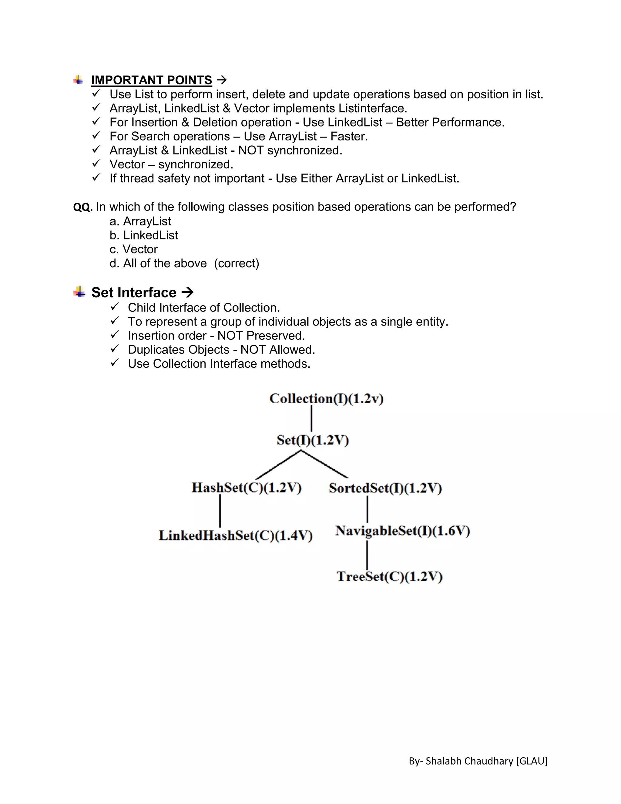 Collections in Java Notes | PDF | Programming Languages | Computing