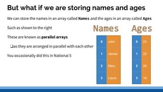 4.1 data structures parallel arrays | PPTX