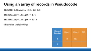 4.3 data structures records | PPTX