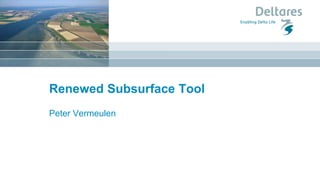 Renewed Subsurface Tool
Peter Vermeulen
 