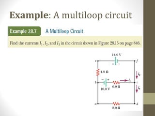 Example: A multiloop circuit
 