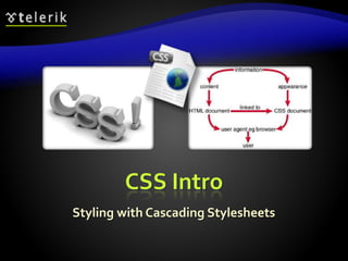 CSS Intro
Styling with Cascading Stylesheets
 