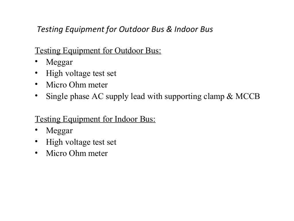 Installation Operation & Maintenance of 33kV & 11kV Switchgear