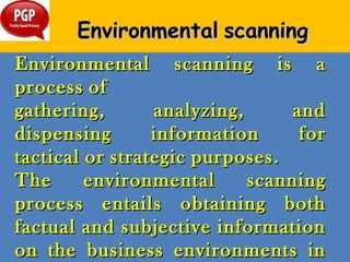 Types Environmental Scanning 4. environmental scanning pgp1 | PPT