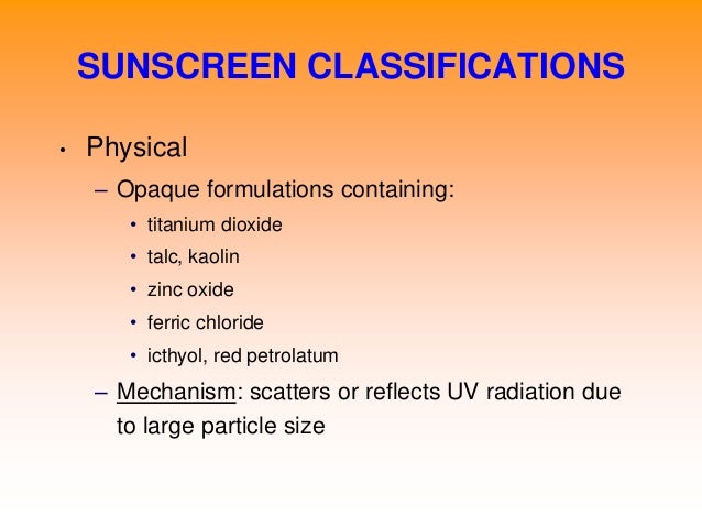 Sunscreen Preparations