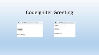 CodeIgniter Greeting
 
