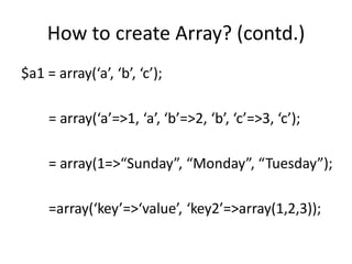 4.1 PHP Arrays | PPT
