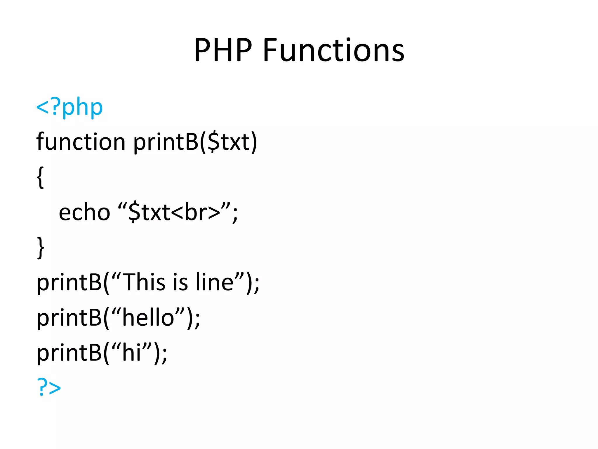 4.2 PHP Function | PDF