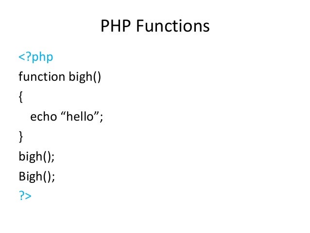 4.2 PHP Function