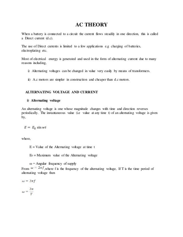 Ac Theory