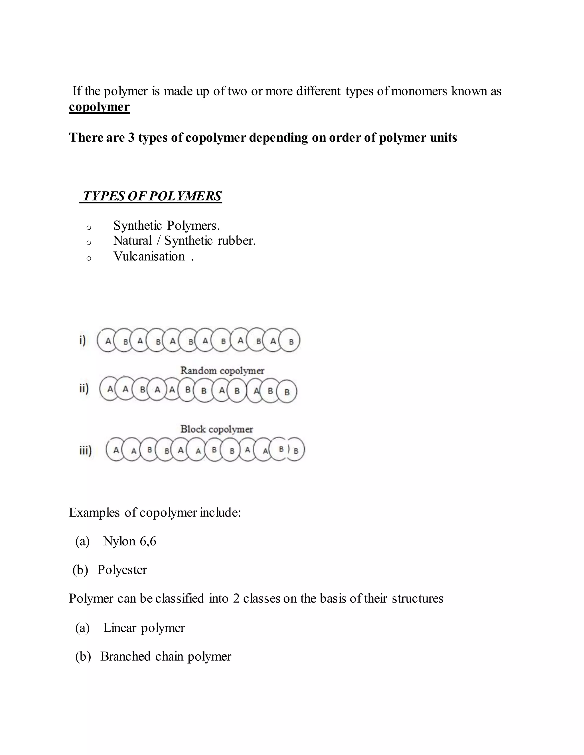 ORGANIC CHEMISTRY 1.1 -POLYMERS | DOCX