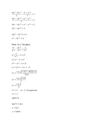 Divide by e-x throughout.
 