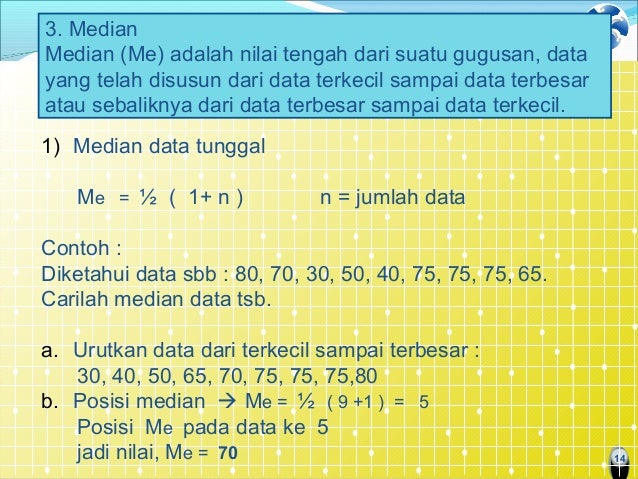 4 Ukuran Pemusatan Data