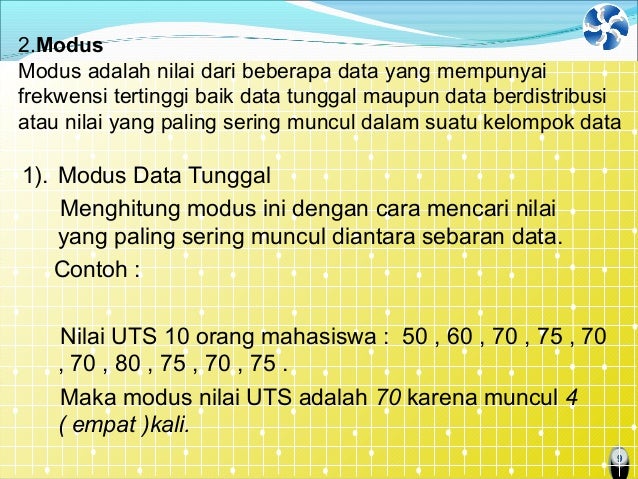 Rumus Nilai Mean Median Modus - Matematika Dasar