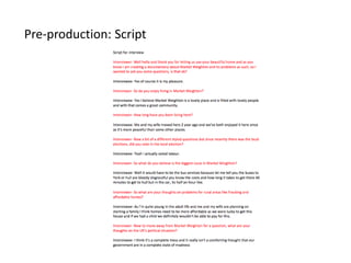 Pre-production: Script
 