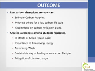 Estimation of Carbon Footprint in Schools & Creation of Low Carbon ...
