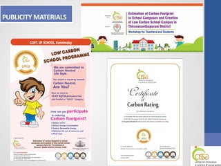 Estimation of Carbon Footprint in Schools & Creation of Low Carbon ...