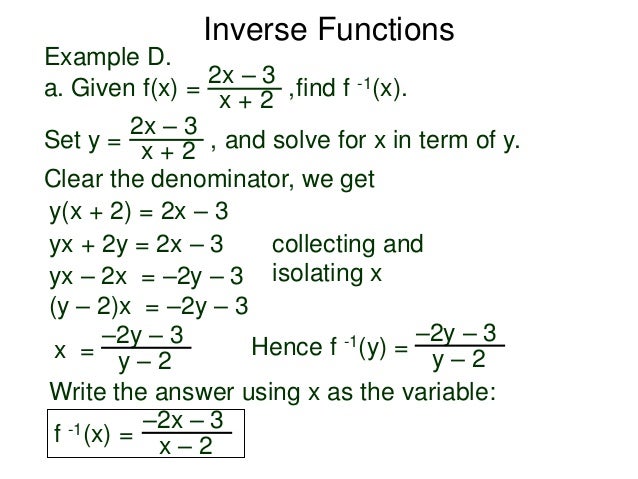 4 1 Inverse Functions T