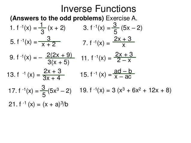 4 1 Inverse Functions T 4 1 Inverse Functions T