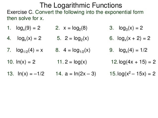 4 4 The Logarithm Functions T 4 4 The Logarithm Functions T
