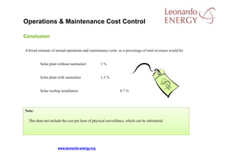 Photovoltaic Training Course - Module 4.1 - Importance of maintenance ...