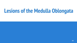 49
Lesions of the Medulla Oblongata
 