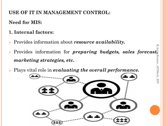 Use Of Computers And Information Technology In Management Control