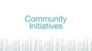 Community
Initiatives
 