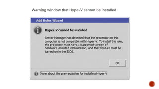 4. install and configure hyper v | PPTX