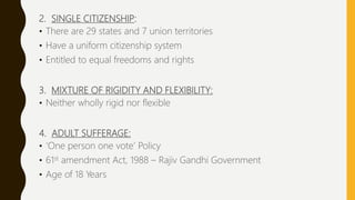 Salient features of Indian constitution   