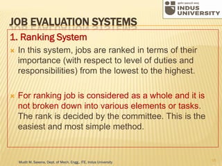 Government Job Ranking System 4.2 job evaluation and merit rating | PDF