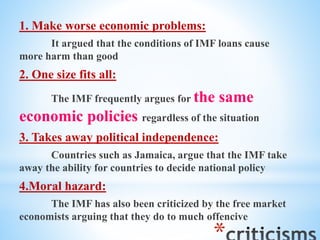 Imf Example Problems CRITICISMS OF IMF | PPTX