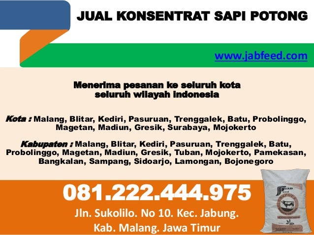 Jabfeed Comkonsentrat Sapi Laktasi Konsentrat Sapi Bagus Konsentra